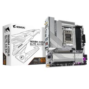 product image mbgig-b650maeaxi-hg.jpg Gigabyte B650M AORUS ELITE AX ICE AMD AM5 Socket Motherboard